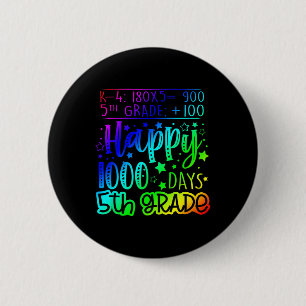 Macaron Rond 5 Cm 1000 Jours Enseignant de 5e année intelligent 100e