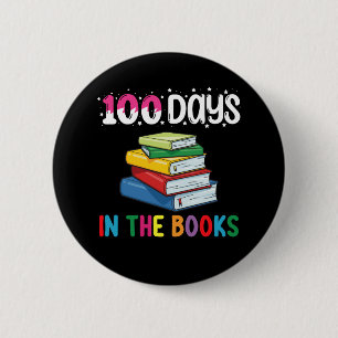 Macaron Rond 5 Cm 100 jours dans les livres bibliothécaire de lectur