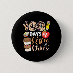 Macaron Rond 5 Cm 100 Jours De Café Chaos 100E Jour De L'École