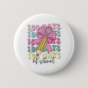 Macaron Rond 5 Cm 100 Jours De Filles D'École Coquette Bow 100e Jour