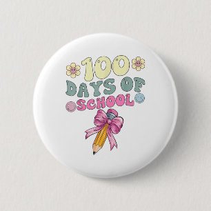 Macaron Rond 5 Cm 100 Jours De Filles D'École Coquette Bow 100e Jour