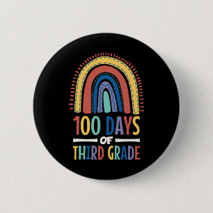 Macaron Rond 5 Cm 100 Jours De Troisième Classe Arc-En-Ciel Joyeux 1