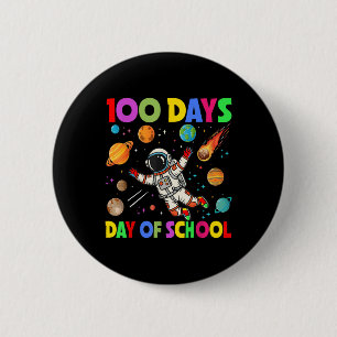 Macaron Rond 5 Cm 100 Jours D'École Astronaut Spatial 100E Jour