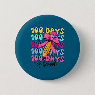 Macaron Rond 5 Cm 100 jours d'école coquette bow 100ème jour d'école