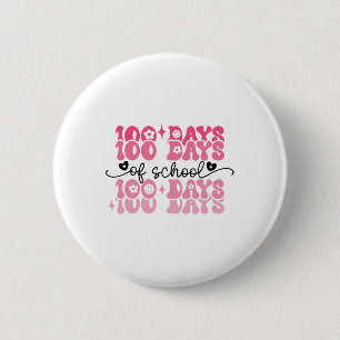 Macaron Rond 5 Cm 100 Jours D'école Groovy 100ème Jour Enseignante F