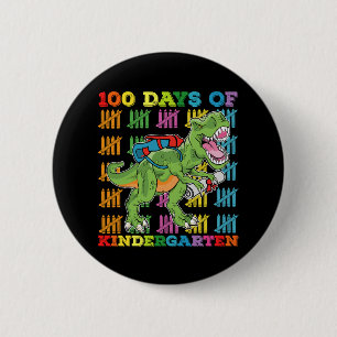 Macaron Rond 5 Cm 100 Jours D'école Maternelle T Rex Dinosaure École