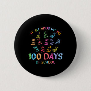 Macaron Rond 5 Cm 100 Jours D'école Mathématiques Addition 100ème Pr