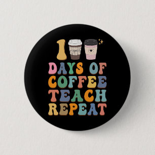 Macaron Rond 5 Cm 100 Jours D'École Pour Enseignant Amateur De Café