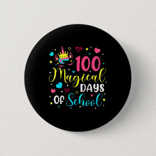 Macaron Rond 5 Cm 100 Jours Magiques 100ème Jour De L'École Unicorne