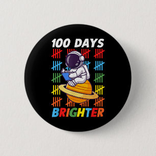 Macaron Rond 5 Cm 100 Jours Plus Brighter Astronaut 100e Jour De