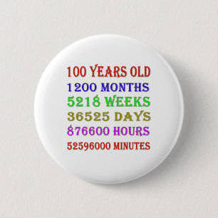 Macaron Rond 5 Cm 100e anniversaire des jalons