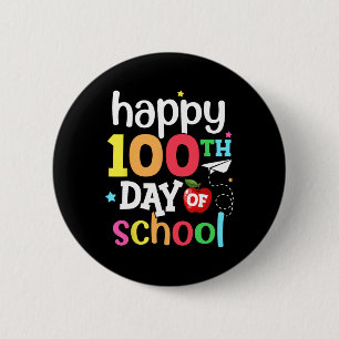 Macaron Rond 5 Cm 100e Jour de l'école Enseignants Enfants filles ga
