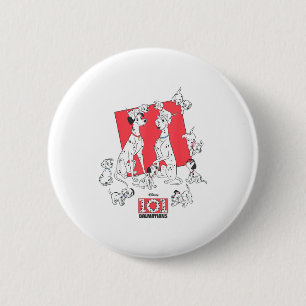 Macaron Rond 5 Cm 101 dalmatiens pongo perdita chiots famille