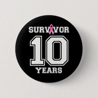 Macaron Rond 5 Cm 10 Ans Survivant Du Cancer Du Sein Pour Les Femmes