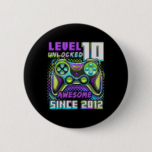 Macaron Rond 5 Cm 10 Déverrouillé Awesome 2012 jeu vidéo 10e anniver