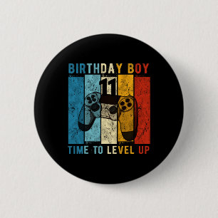 Macaron Rond 5 Cm 11 Anniversaire Garçon 11 Temps De Niveau Jusqu'Au