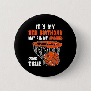 Macaron Rond 5 Cm 11 ans Joyeux 11e anniversaire Bysketbyll 11e bi