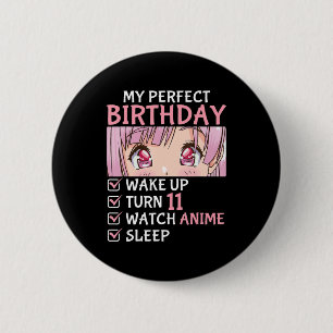 Macaron Rond 5 Cm 11e anniversaire Veille Anime 11 ans Anime Ado