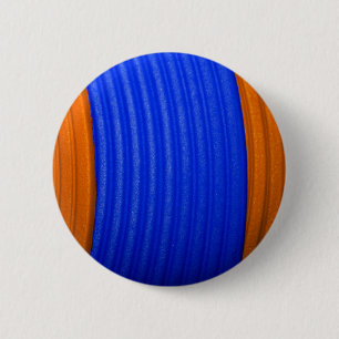 Macaron Rond 5 Cm 12 bouton bleu et orange de rayures