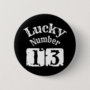 Macaron Rond 5 Cm 13 - Lucky Numéro 13 Chuck