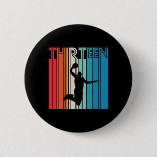 Macaron Rond 5 Cm 13e anniversaire Bysketbyll Lover Don 13 ans R