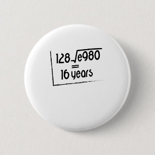 Macaron Rond 5 Cm 16ème Anniversaire de mariage ou 16ème cadeau