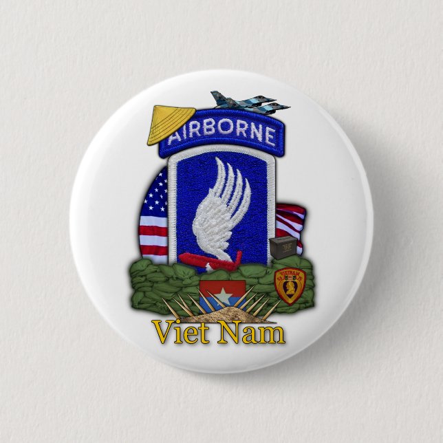 Macaron Rond 5 Cm 173e brigade aéroportée vietnam war Button (Devant)