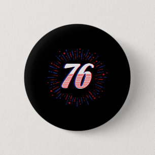 Macaron Rond 5 Cm 1976 Amérique États-Unis _ Fête de l'Indépendance