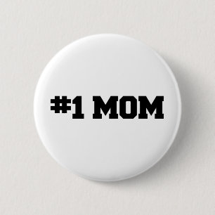 Macaron Rond 5 Cm #1 la MAMAN, le jour de mère heureux, numéro 1