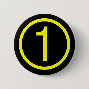 Macaron Rond 5 Cm 1 numéro un