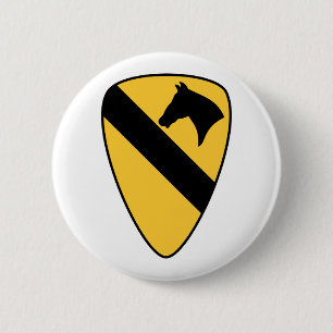 Macaron Rond 5 Cm 1ère division de cavalerie Patch Patriotic