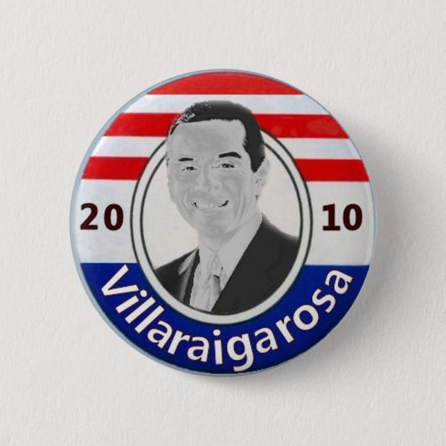 Macaron Rond 5 Cm 2010 Villaraigosa Pin (Devant)