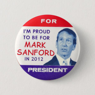 Macaron Rond 5 Cm 2012 mark Sanford pour le Président Button