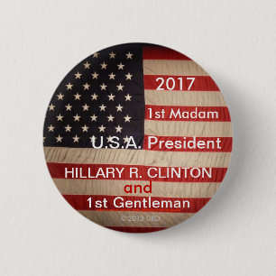 Macaron Rond 5 Cm 2017 ?ère Madame U.S.A. président et ęr monsieu