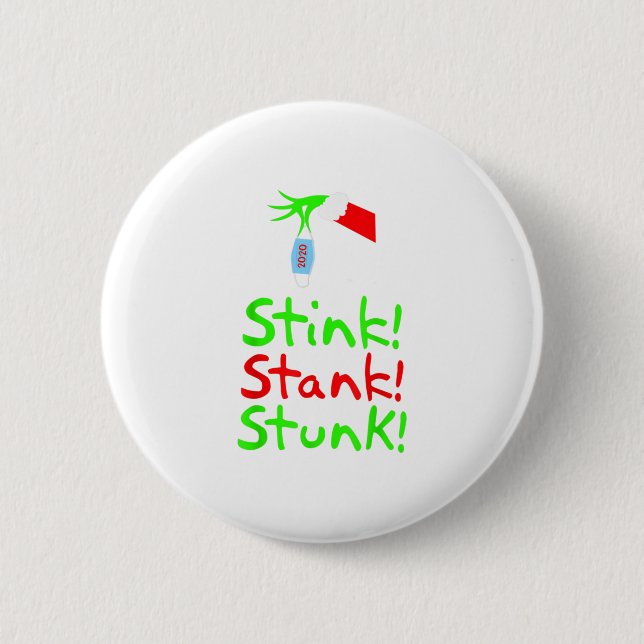 Macaron Rond 5 Cm 2020 Stink Stank Stunk Mask Funny Chris (Devant)