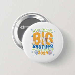 Macaron Rond 5 Cm 2024 Big Brother en attente de bébé