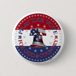 Macaron Rond 5 Cm 2024 Priez Le Vote Pour Dieu Pays Liberté Bell