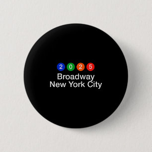Macaron Rond 5 Cm 2025 Broadway New York City Style Nouvel An