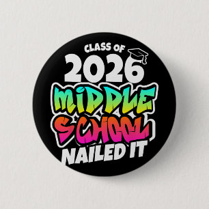 Macaron Rond 5 Cm 2026 Collège Nailed It Remise des diplômes Collège