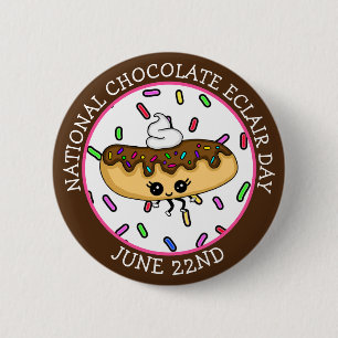 Macaron Rond 5 Cm 22 juin Bouton de la journée nationale des éclair