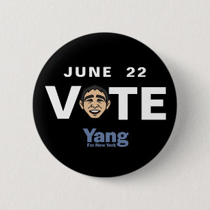 Macaron Rond 5 Cm 22 juin Vote Yang Maire NYC