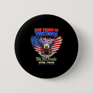 Macaron Rond 5 Cm 250 Ans Américain 1776 2026 250ème Anniversaire Us