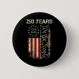 Macaron Rond 5 Cm 250 Ans Amérique 1776 2026 Nous Le Peuple Drapeau