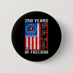 Macaron Rond 5 Cm 250 ans anniversaire américain 250ème drapeau usa 