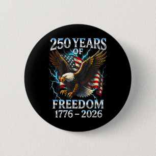 Macaron Rond 5 Cm 250 Ans de Liberté 1776 2026 Aigle à tête blanche
