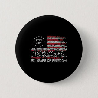 Macaron Rond 5 Cm 250 Ans De Liberté 1776 2026 Drapeau Usa 250e Anni