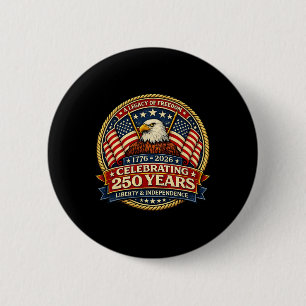 Macaron Rond 5 Cm 250 Ans De Liberté 1776 2026 Ld Eagle 250e Anniver