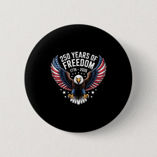 Macaron Rond 5 Cm 250 ans de liberté usa 1776–2026 aigle patriotique
