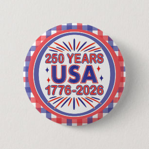 Macaron Rond 5 Cm 250 ans États-Unis 1776–2026 Semiquincentenaire