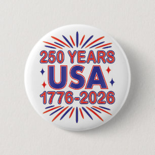 Macaron Rond 5 Cm 250 ans États-Unis 1776–2026 Semiquincentenaire